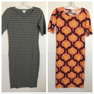 Bundle of 2 LuLaRoe Julia Dresses XS